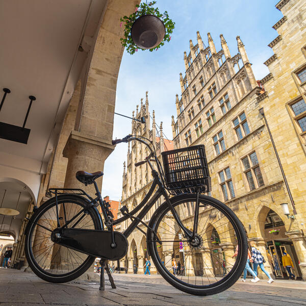 Fahrrad am Prinzipalmarkt in Münster